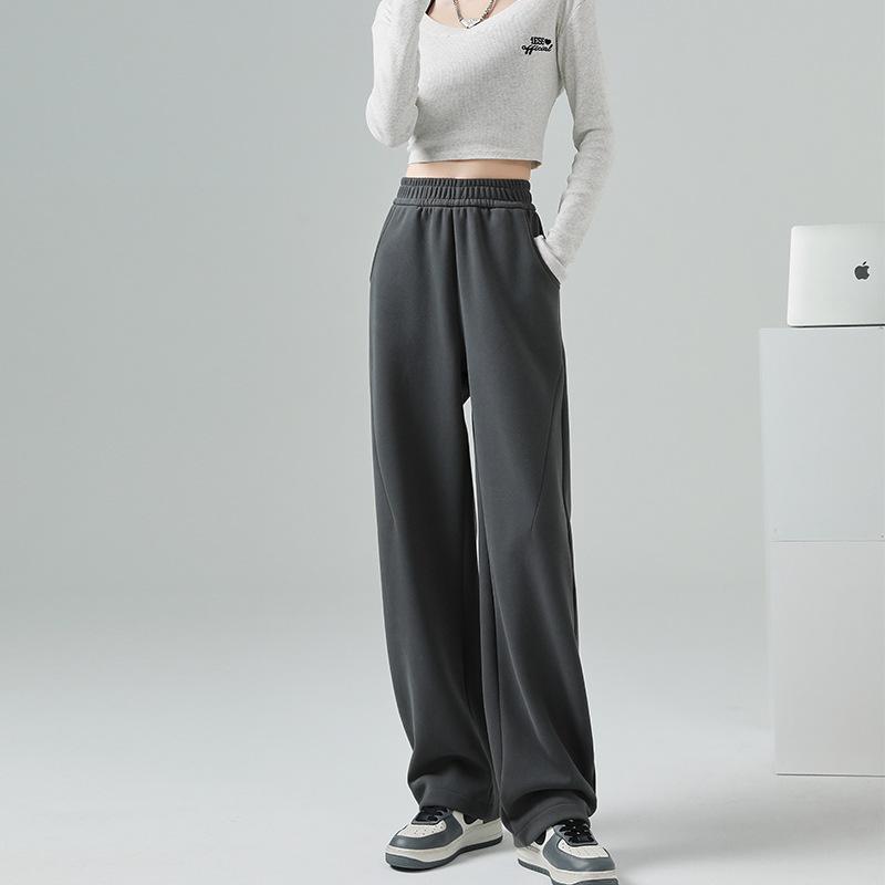 ! Autumn and winter banana pants women's high-waisted sweatpants loose casual wide-leg pants straight sweatpants