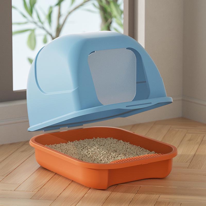 Premium Enclosed Cat Litter Box: Detachable, Oversized, Anti-Splash & Odor-Resistant Cat Bed Toilet