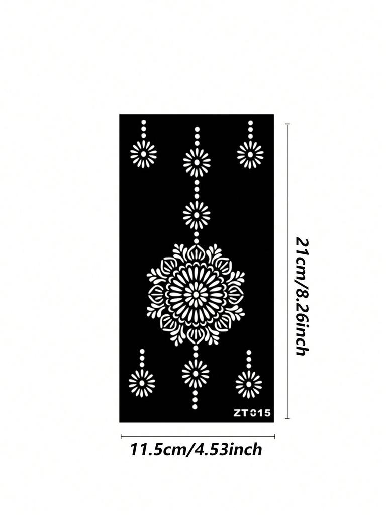 Hollow Tattoo Stencil Hand Painted Indian Henna Body Painting Tattoo Template Tattoo Stencil Stickers Festival Makeup Tool