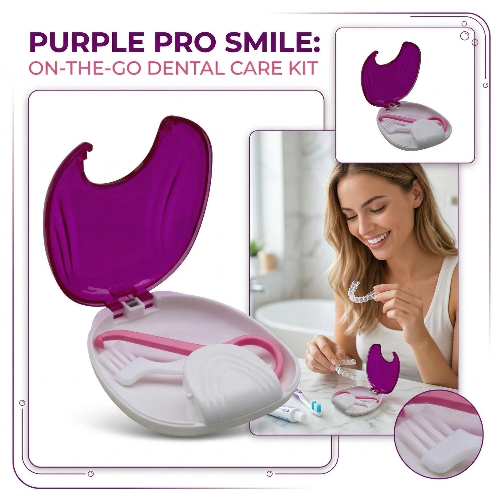 

Portable Denture Cleaning Case Denture Cleaner Storage Box with Lid Compact Design for Travel and Home Use One Size