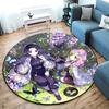 Classic Japanese-style Cartoon Demon Slayer Round Rug, Home Soft Decorative Anti-slip Yoga Mat and Chair Mat, Outdoor Floor Mat Carpet K10
