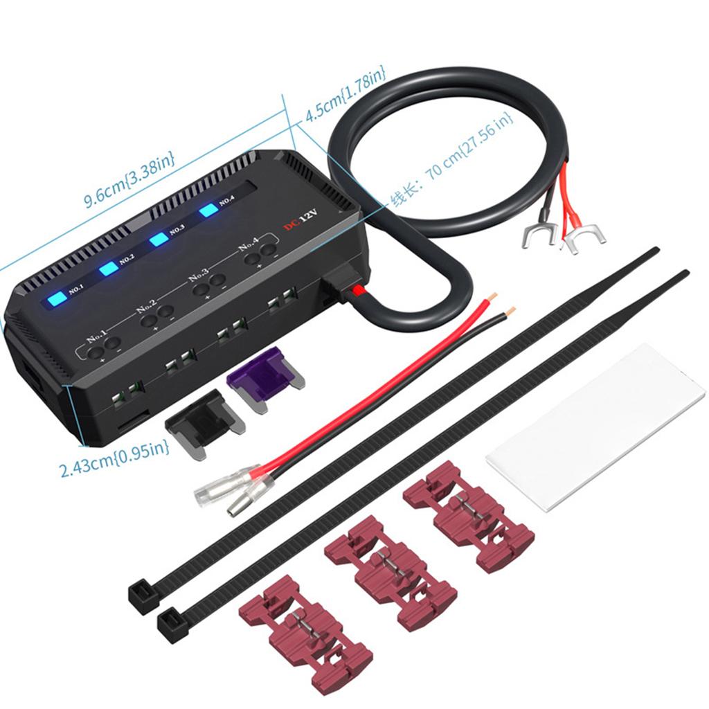 Fuse Block 12V 20A Waterproof Fuse Relay Box Kit Professional Automotive Fuse Box Safe Fuse Box Holder Panel for Motorcycle Car