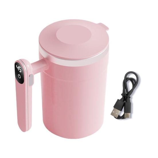 Automatic Magnetic Stirring Mug Rechargeable Blender Cup with Detachable Stirrer Portable Electric Mixing Mug for Hot Chocolate Protein Shakes Coffee