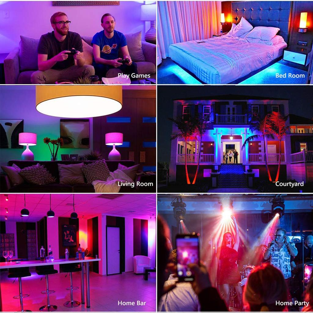 WiFi Smart Bulb RGB+W+C LED Kerzenbirne 5W E14 Dimmbares Licht Telefon APP SmartLife/Tuya Remote