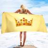Strandtücher für Erwachsene Kronen-Print Leichtgewichtig Sandfrei Superweich Schnelltrocknend Schwimmtücher für den Schwimmsport Strand Fitnessstudio