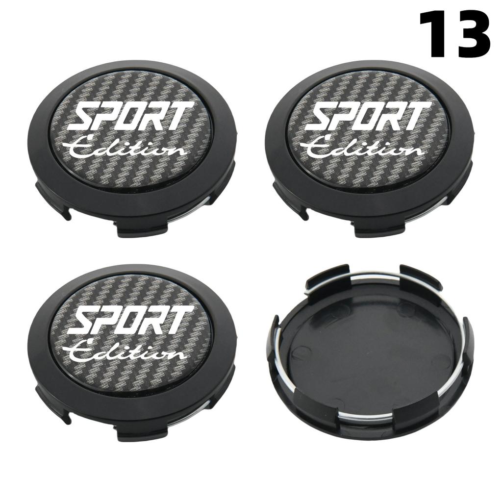 1Set/4PCS 64MM OD / 62MM ID Cap For Rims RACING SPORT Logo Wheel Center Cap Sport Car Wheel Cover Hub Caps