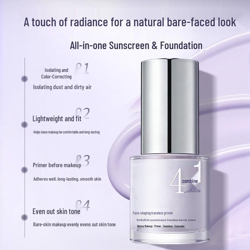 Kekemood Face-Sculpting Primer: Brightening Makeup Base, Concealer, and Foundation for a Natural Skin Tone.