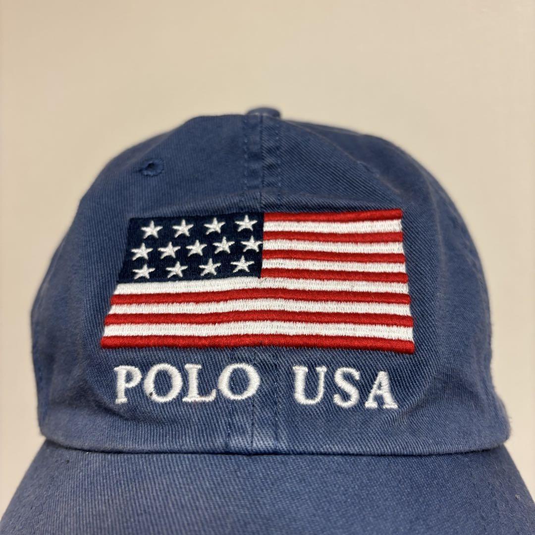 

[USED] 90s Ralph Lauren POLO USA Stars and Stripes Cap