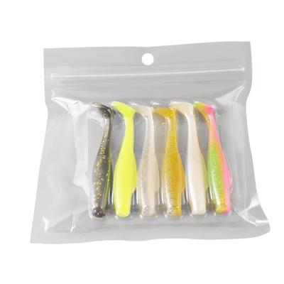 Palmer 6 pièces/sac 8 pièces/sac Ensemble de leurres de pêche en plastique souple 8 couleurs Leurres appâts souples TPE Leurre de nage Leurres de pêche Souple Vente en gros