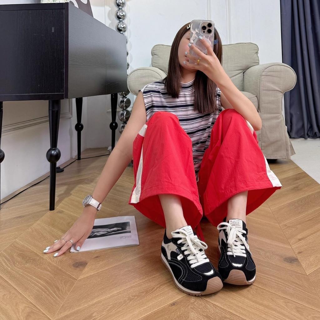 Leather Mesh Forrest Gump Shoes Women's 2025 Autumn New Korean Version Breathable Feet Small Versatile Non-slip Sports and Leisure Shoes