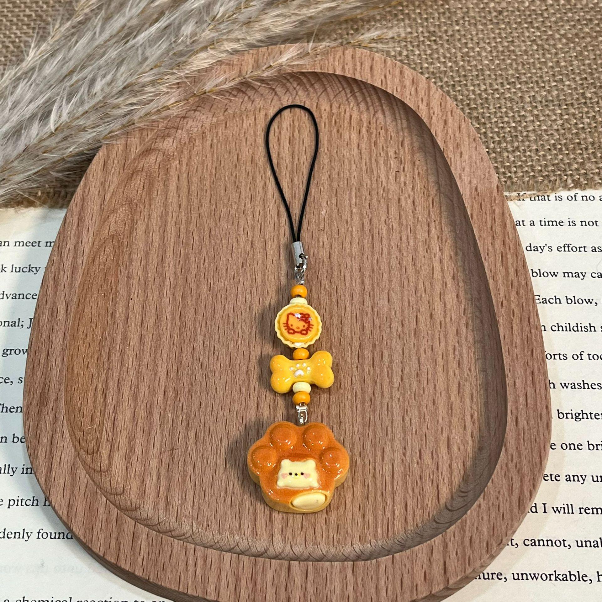 Xiaohongshu Dog Flower Roll Cute Toy Keychain & Lanyard Pendant