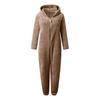 Femmes Portant des Chapeaux Ours Oreilles Combinaison Peluche Pyjama Vêtements d'Intérieur