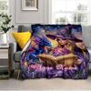 1PC Custom Name Witch Dragon Magic blanket versatile,all-season throw suitable for the living room,bedroom,camping,travel,and gift