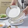 High-Value Japanese Ceramic Deep Dinner Plate for Stir-Fry & Vegetables