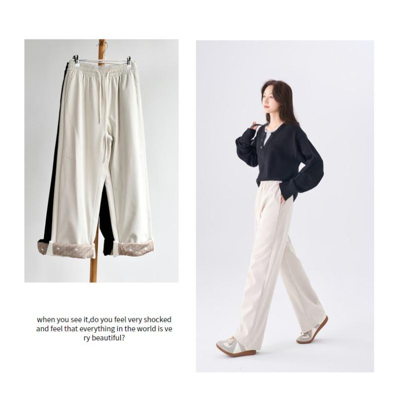 

[Goose down wide-leg pants] Winter women s clothing new warm thickened loose windproof narrow version straight wide-leg down pants children 3xl（ 72.5-80kg ）