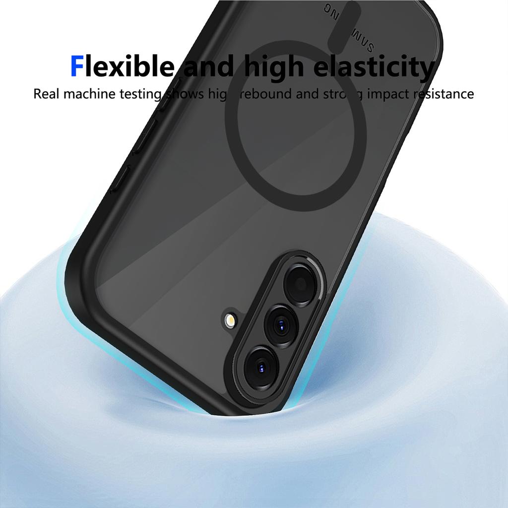 Magnetic Case for Samsung Galaxy A17 4G/A17 5G/F17 5G/M17 5G Skin Touch Matte Translucent PC + TPU Anti-Drop Phone Cover