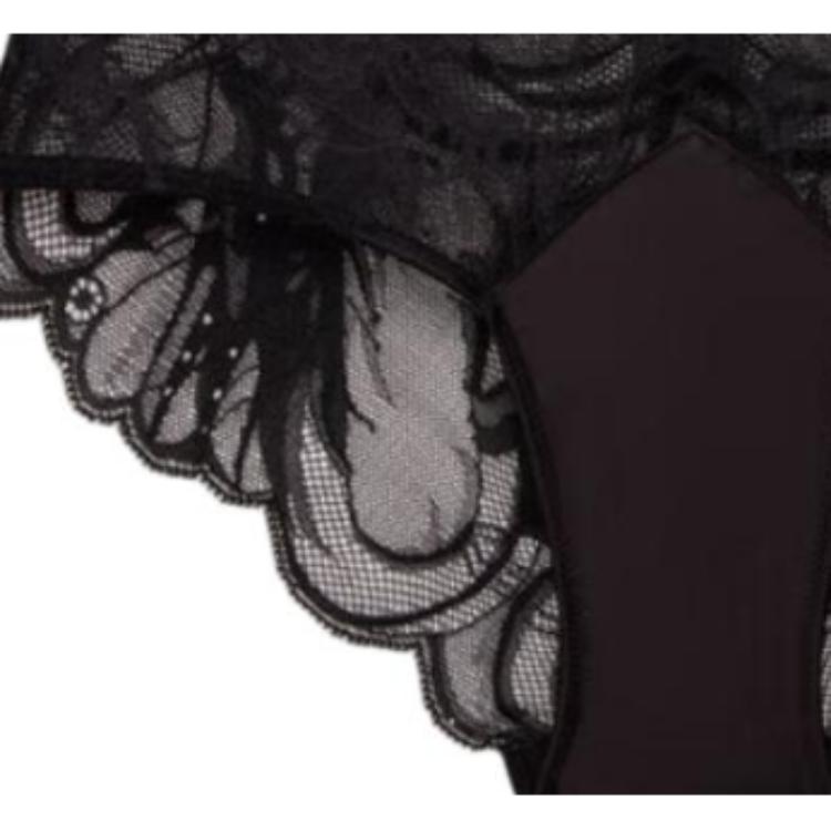 Calvin Klein Year Of The Dragon Black Label Lace Anti-Cling Solid Color Triangle Underwear Women underwear Space-Black QF7532AD-UB1