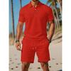 Herren Sommer Lässig Sportlich Vielseitig Slim Kurzarm Modischer Shorts Anzug