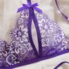 Purple Hot Crotchless Transparent Hollow Out Bra Panty Set Sexy Lingerie For Women Open Bras Underwear Lace Suit Erotic Clothing