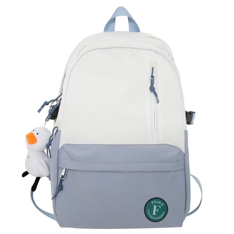 Schoolbag Casual Middle School Student Schoolbag 1011 New Korean Version Simple and Versatile Travel Backpack Trendy Couple Backpack