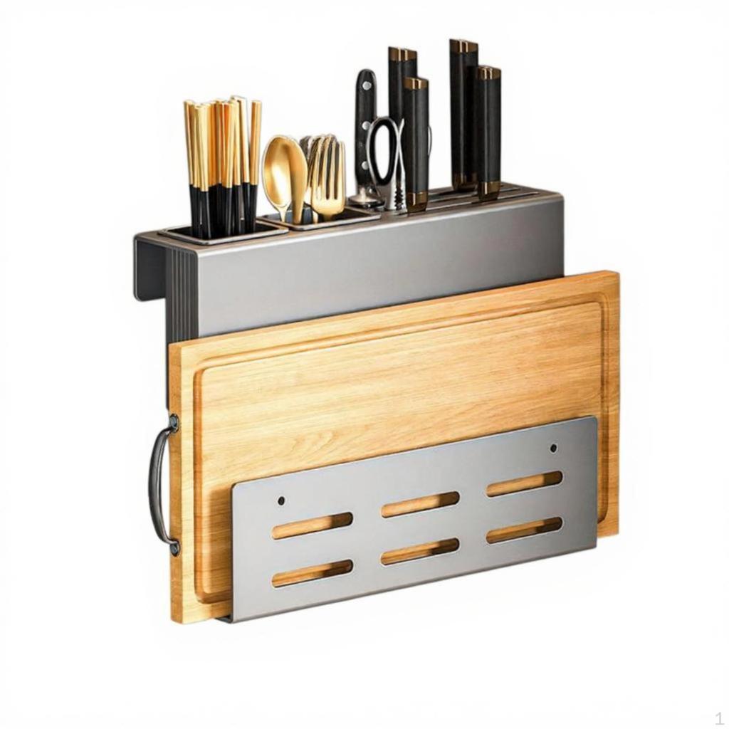 Holder Kitchen Organizer, Multifunctional Chopsticks Rack Gunmetal 1H