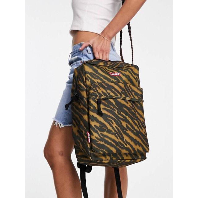 Buy Levi's L Pack Backpack In Brown Zebra Print with Logo at