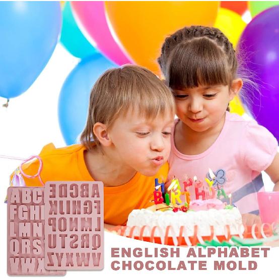 26 Cavities Silicone Letter Mold for Baking, Chocolate, Crayon - Large Depth Alphabet Mold for Cake, Candy, Resin, Soap - BPA Free & Easy Release.