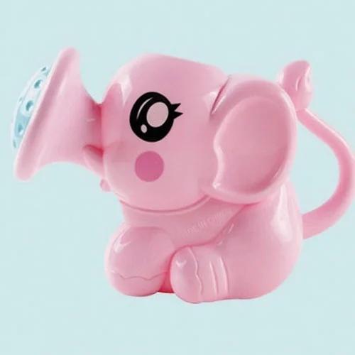 Baby Cartoon Elephant Shower Cup Newborn Child Shampoo Water Spoon Bath 2 Color