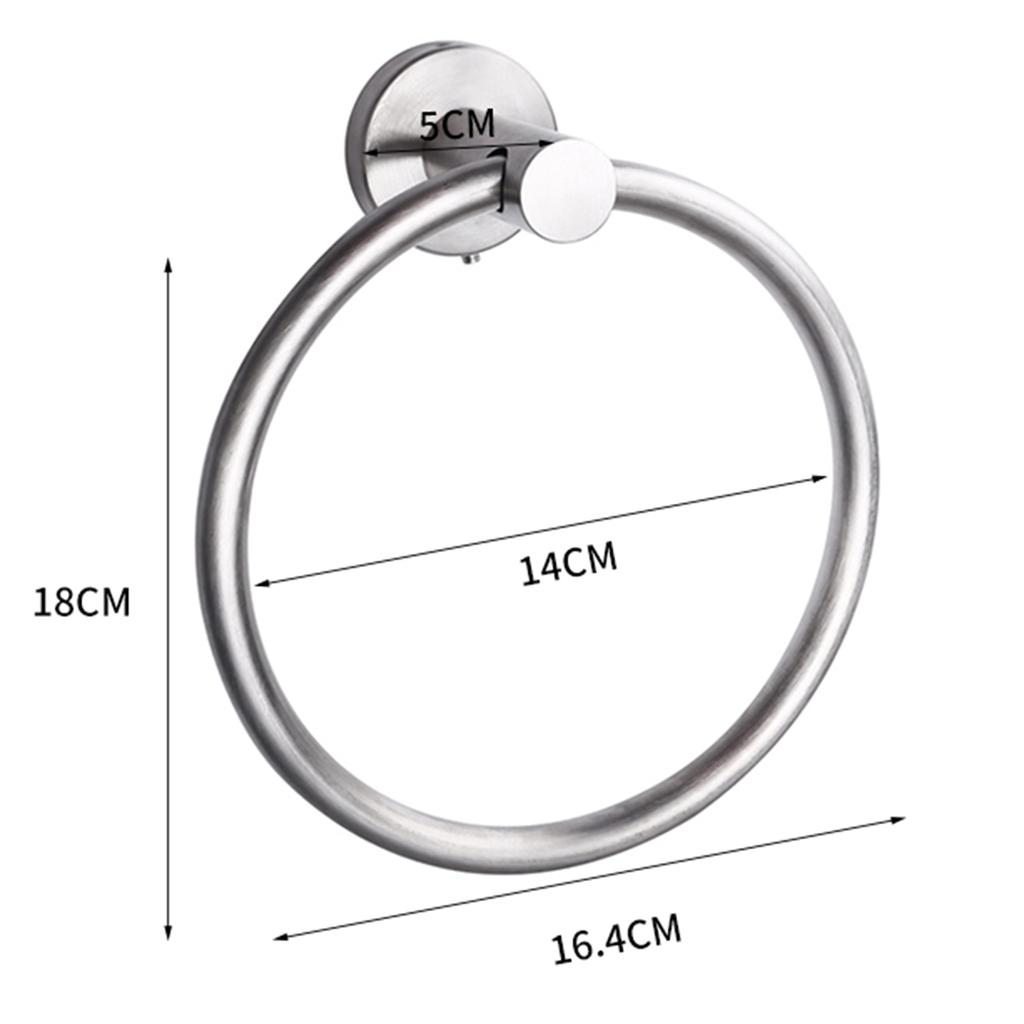 Anti Rust Towel Ring Black Corrosion Resisting Silver