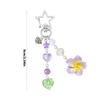 Cute Floral Acrylic Pendant Charm Keychain For Bags Accessories Lightweight Beaded Phone Charm Fashion Decoration