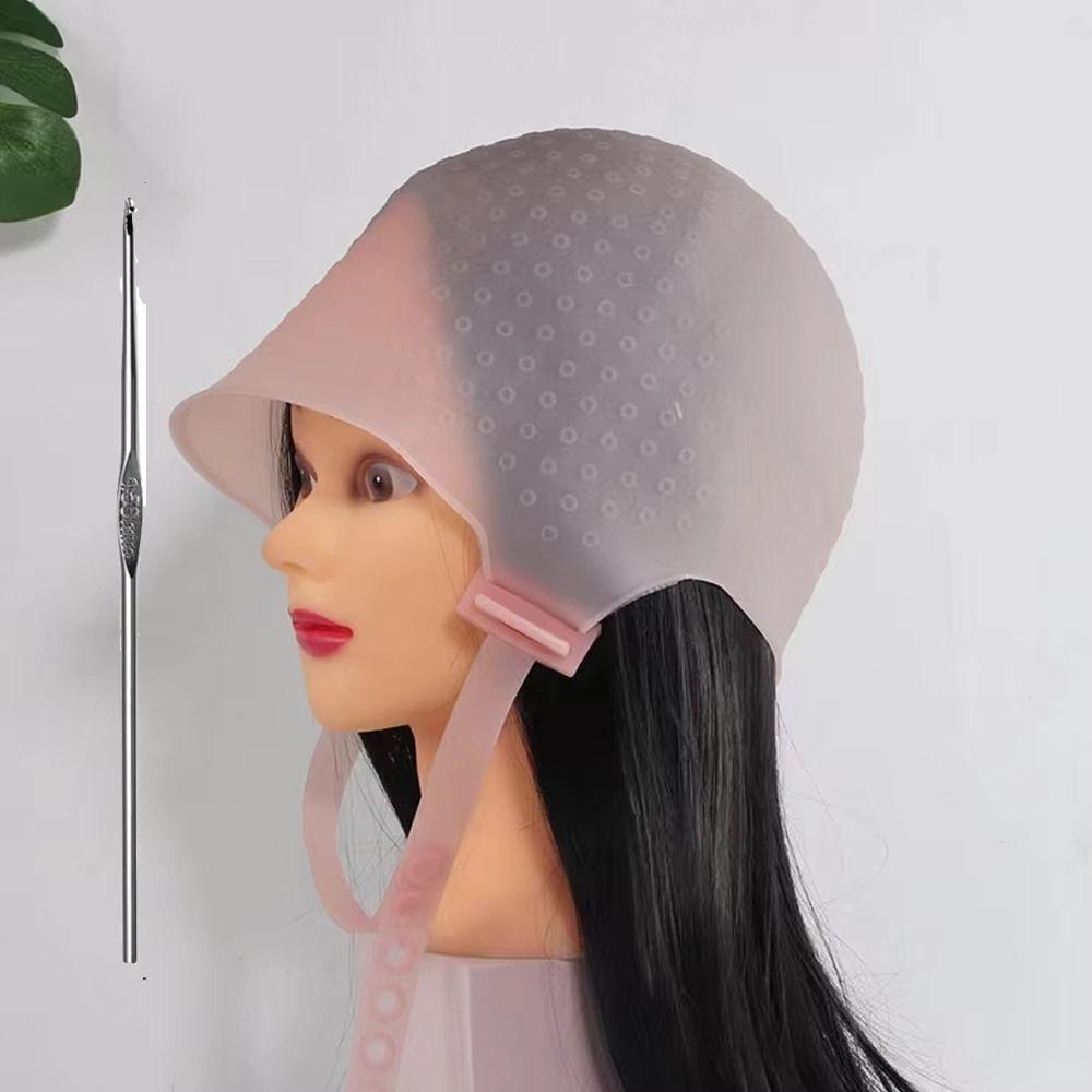 Silicone Adjustable Hair Dye Hat Professional Hair Highlighting Cap Hair Coloring Hat  Barber