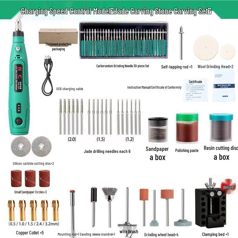 Mini Handheld Electric Grinder: Wood Carving, Jade Polishing, and Engraving Tool