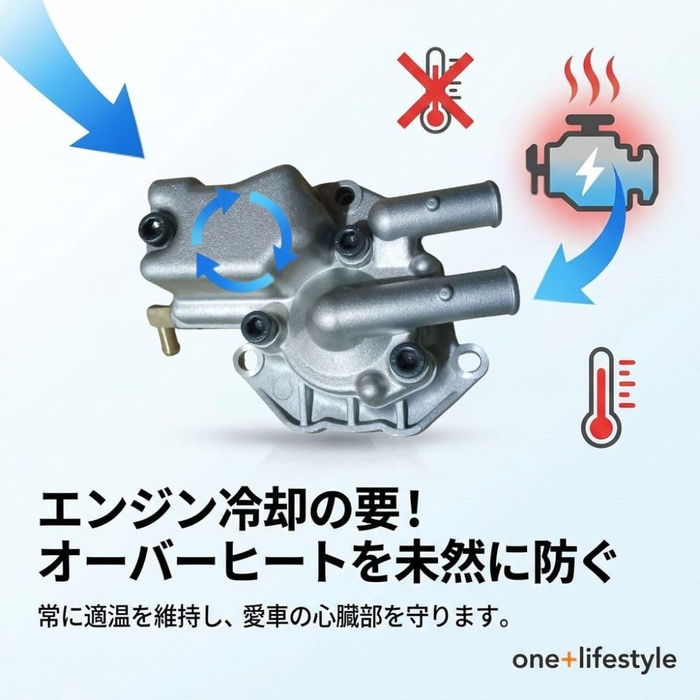 one+lifestyle Water Pump Assembly for Yamaha Vino Jog VOX50 4-stroke SA26J/SA36J/SA37J/SA39J ZR (Aftermarket Part) 5ST-E2420-12