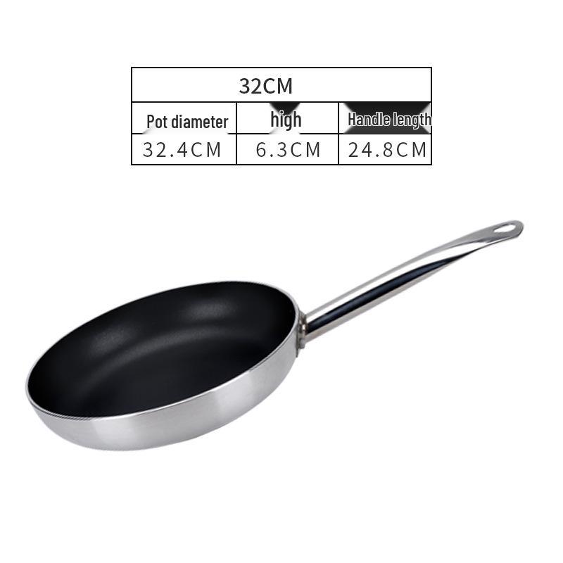Non-Stick Single Handle Frying Pan for Steak, Eggs, and More - Compatible with Gas and Induction Cookers.