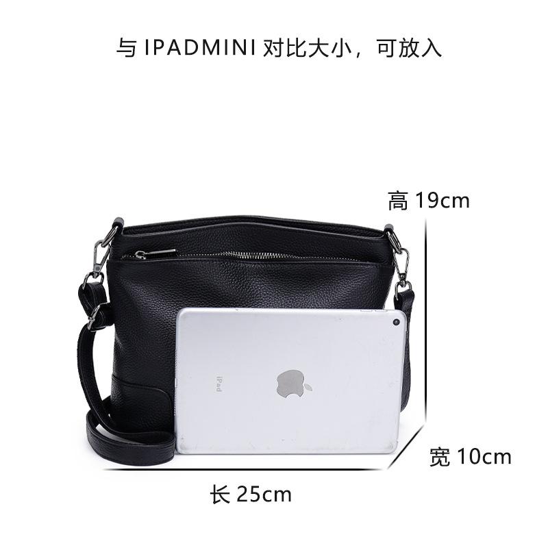 Genuine Leather Middle-Aged Bag Shoulder Messenger Bag Women'S Backpack Bucket Large Capacity Mother Mother-In-Law Soft Leather