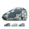 Jacquard Hat Women's British Vintage Beret Denim Hat Peaked Cap Forward Hat