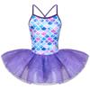 Girls Glitter Mermaid Ballet Dress Gymnastics Leotards for Girls Kids Ballet Dance Costumes Dancewear Kids Teen Ballerina Dress