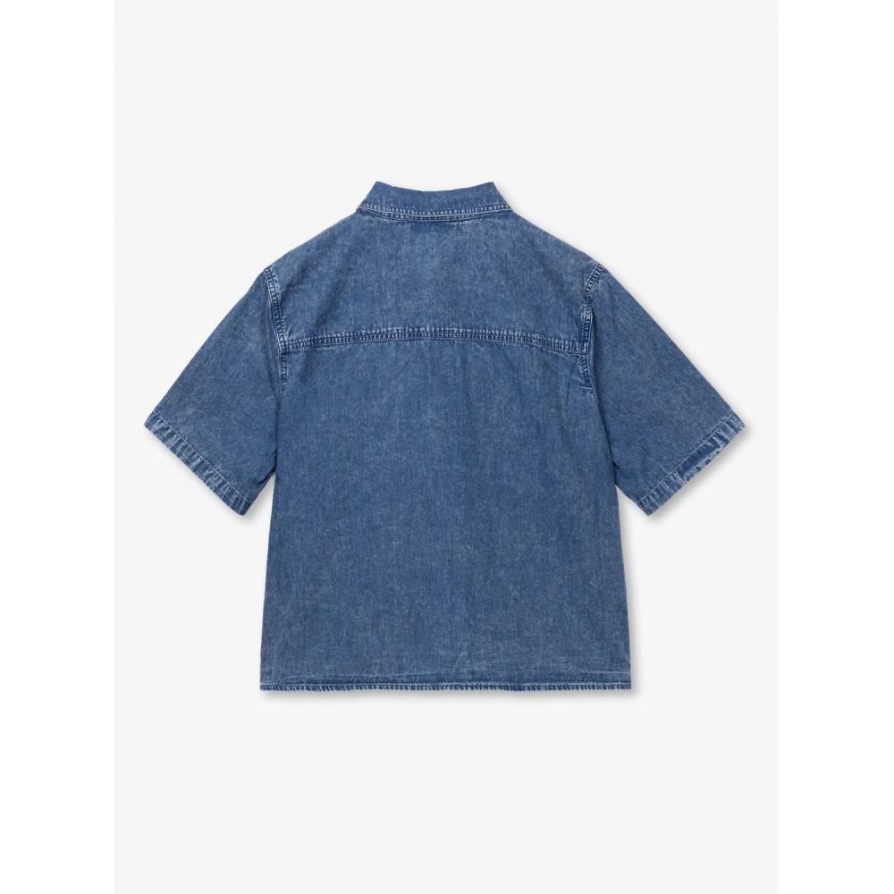 Michael Kors Denim Button Down Shirt Jt6411ijgx4488 Dusk Blue Wash