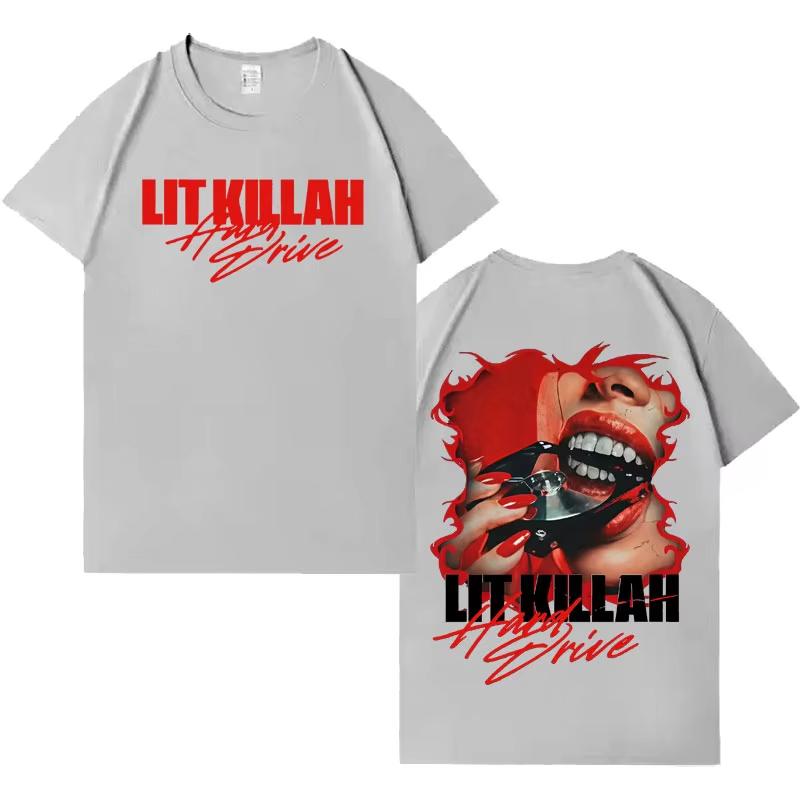 

Hip Hop Rapper Lit Killah Hot Album Tour Tshrit Unisexs Women Tshirt Crewneck Short Sleeve Hip Hop Casual Cozy Tshrits Fans Gift 4XL
