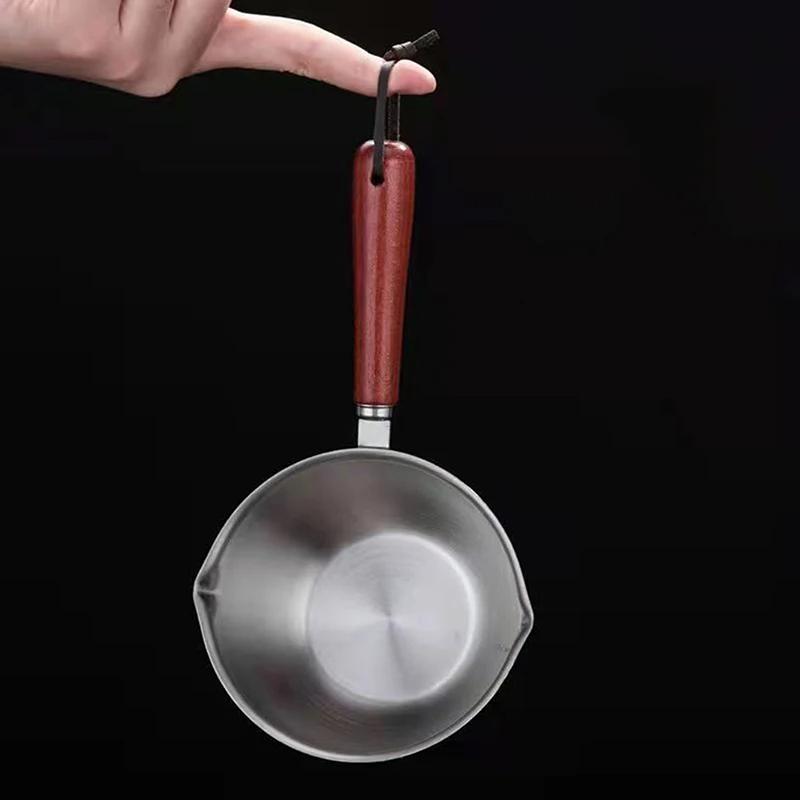 150ML-300ML Stainless Steel Milk Pot Hot Oil Pan Butter Melting Sauce Cooking Small Pot Kitchen Essential Tool