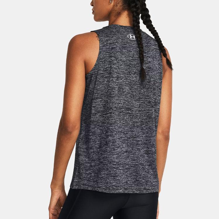 Under Armour Ua Tech™ Solid Logo Crew Neck Tank Top Women Tops Black 1383656-001