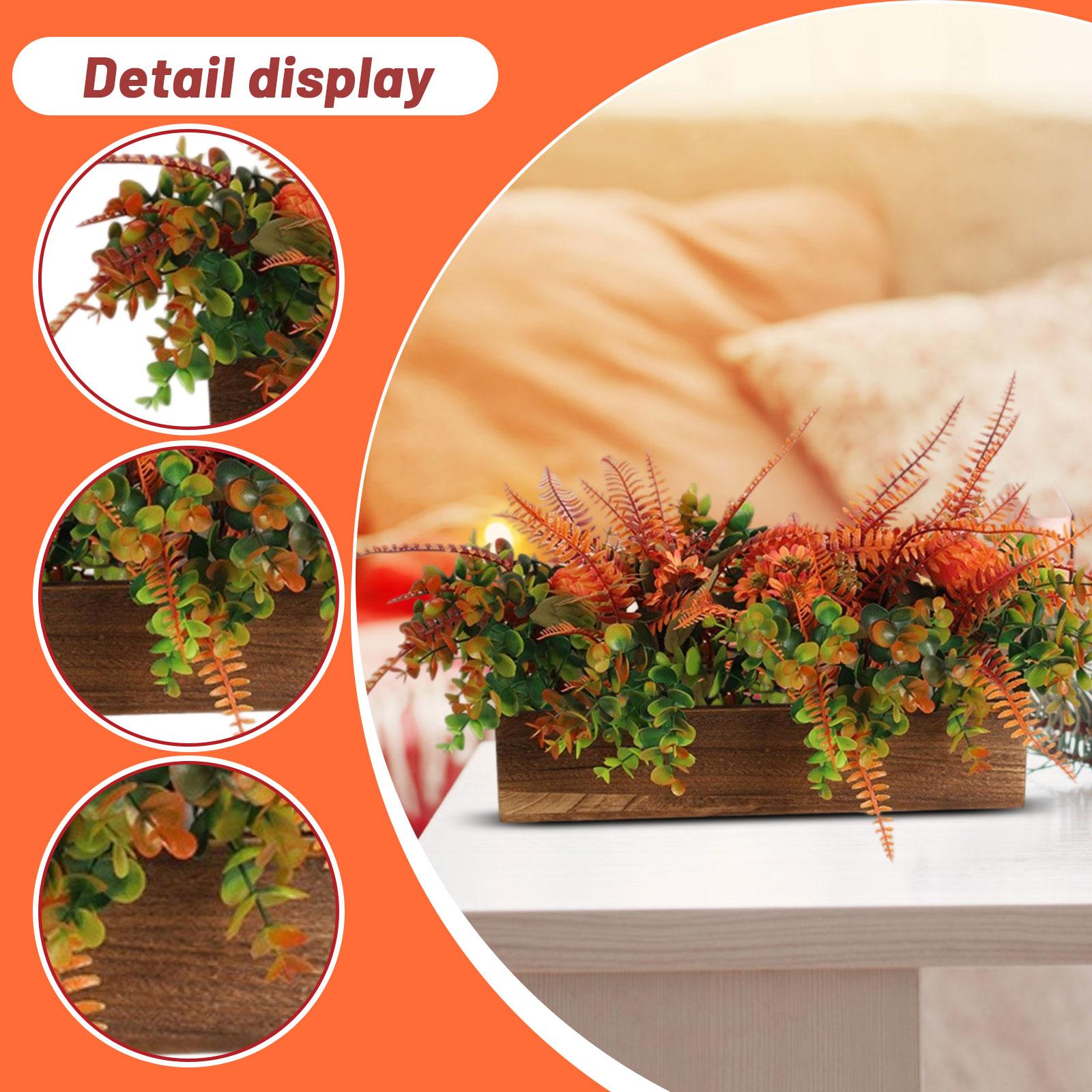 

Artificial Peony Flower Wooden Box Ornament, Artificial Flower Bouquet, Home Decoration, Dining Table Center Green Plant Decoration. One Size