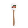 Holiday-Themed Silicone Mixing Spoon with Wooden Handle