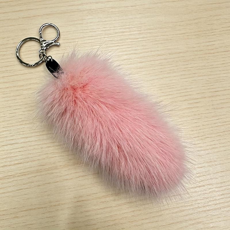 Plush Fox Tail Keychain Bag Ornament
