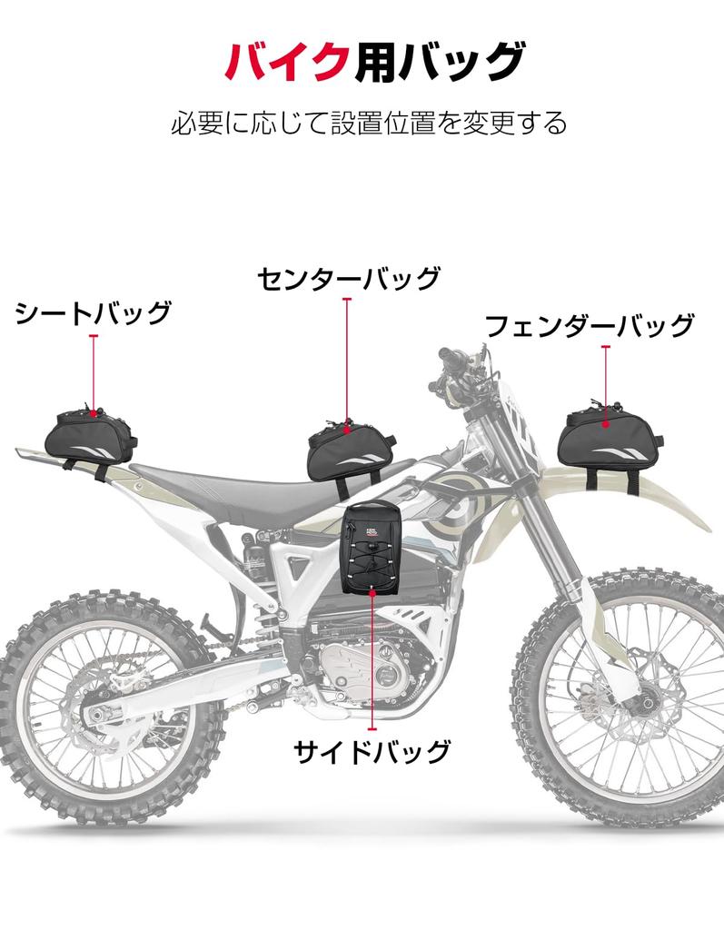 Kemimoto Инструмент и аксессуар для передней рамы мотоцикла для Surron Super73 Street Dirt Silver Bag, 2,6 л, Органайзер, CRF50/110/125F, Велосипеды,