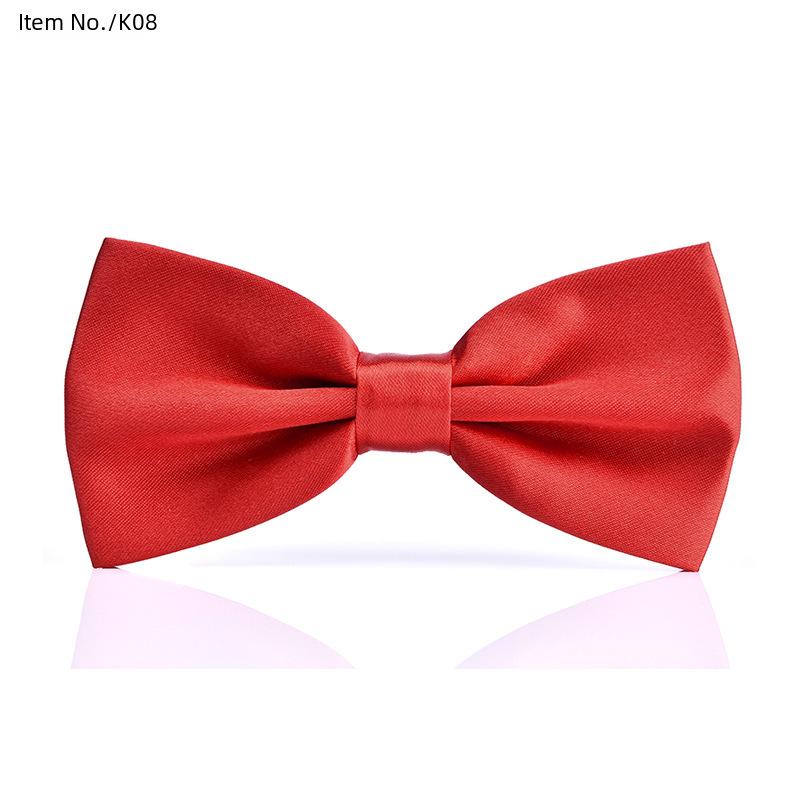Men's Solid Color Shiny Polyester Silk Bow Tie - Multiple Colors for Weddings and Formal Wear