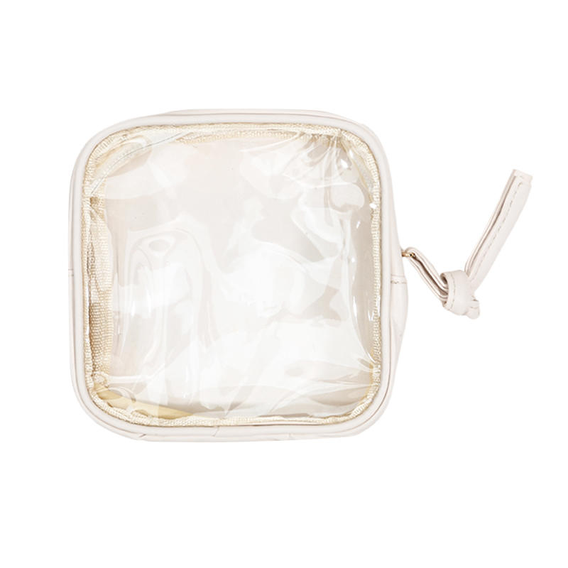 

Women Makeup Bag Waterproof Clear PVC Men Toiletry Brush Organizer Pouch Travel Portable Transparent Handheld Makeup Storage Bag small покинуть белый