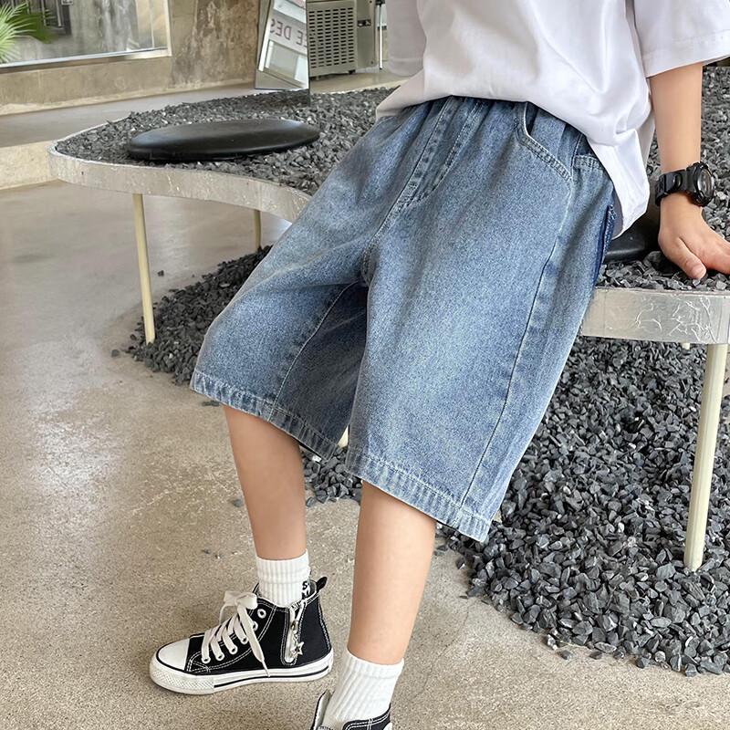 Boys' Summer Mid-Length Denim Shorts