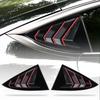 For Tesla Model 3 2017-2023 Car Rear Louver Window Side Shutter Cover Trim Sticker Vent Scoop ABS Carbon Fiber Red Accessories