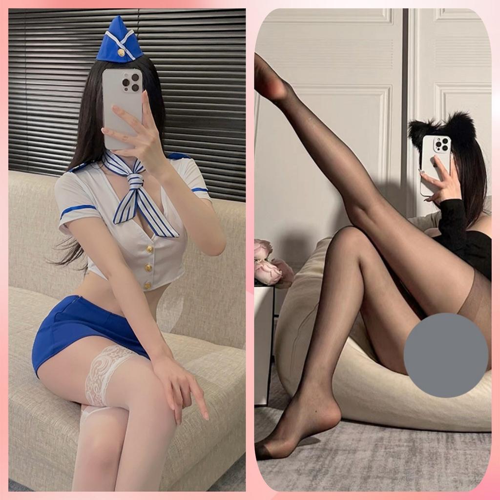 Sexy Captain Stewardess Uniform Suit Cosplay Sex Female Pure Desire Drag Policewoman Cos Suit